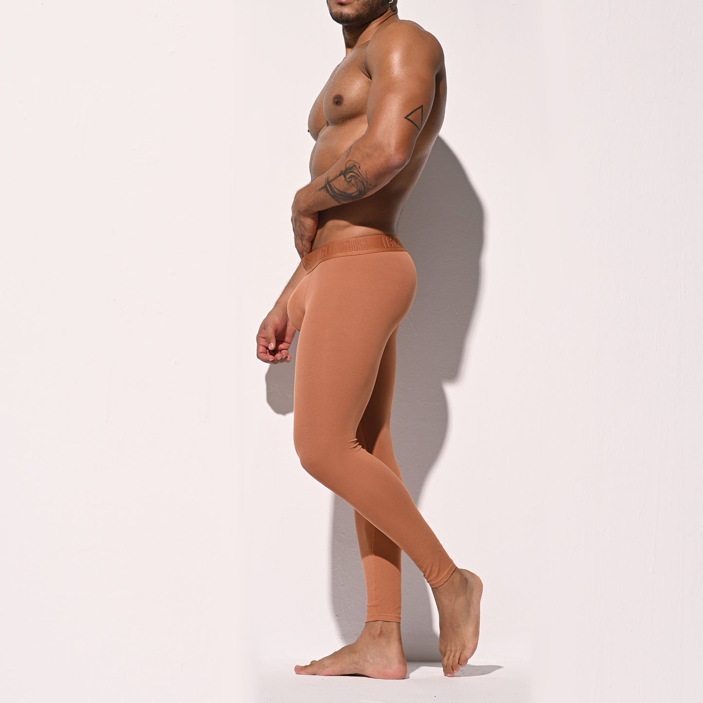 Men's Winter Warm Ribbed Soft Modal Thermal Long Johns  Fitted Tights No Underwear Required Underpants  U1112