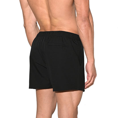 DESMIIT Men's Lightweight Quick Dry Solid Ultra‑Short Drawstring Board Shorts with Pockets for Gym Beach Aerobics B2576