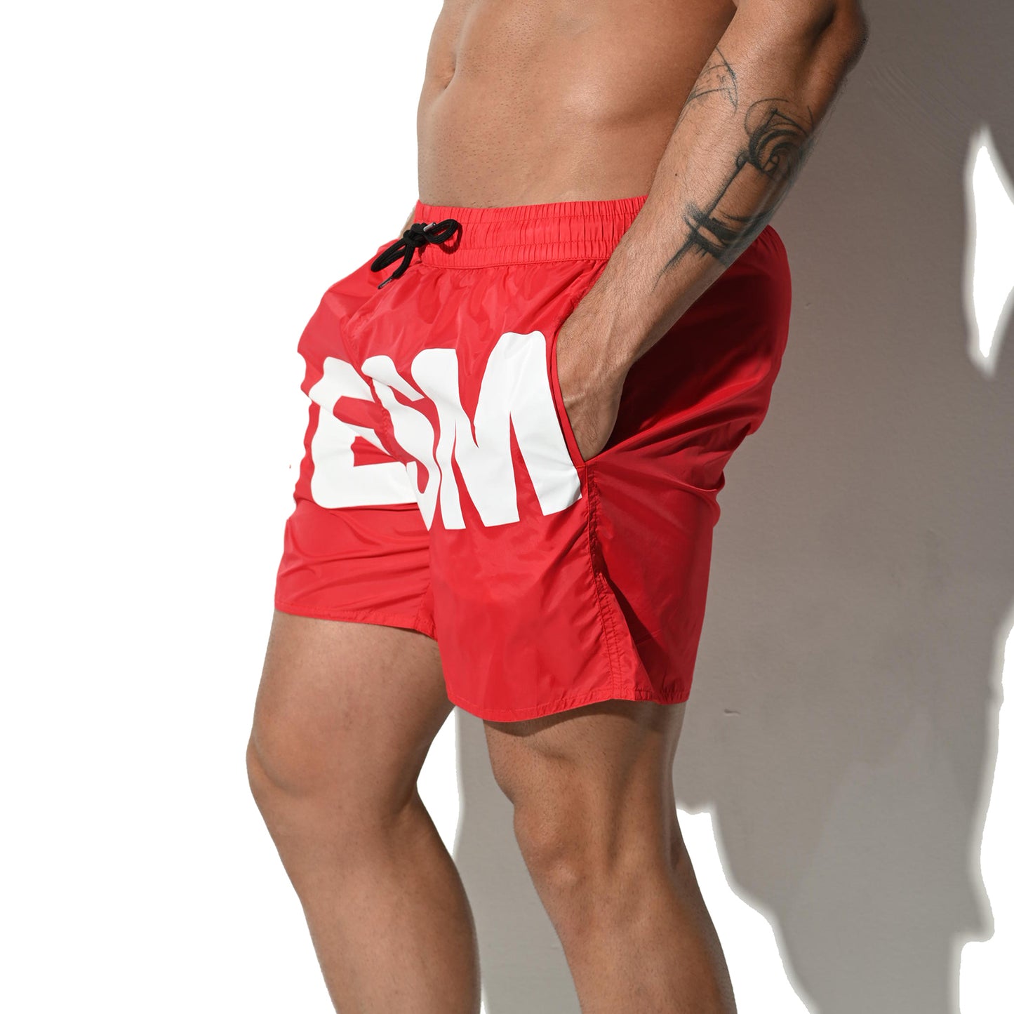 DESMIIT Men's Fashion Full Lined Regular Surf Board Shorts Pocket Shorts B3106