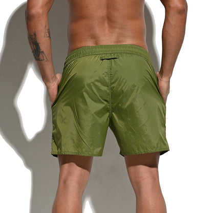 DESMIIT Men's Letter Printing Loose Board Shorts Fashion Work Out Fitness Freak Trunks B3112