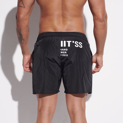 DESMIIT Men's Modern Short‑Fit Drawstring Swim Board Shorts with Pockets, Breathable Summer Beach Trunks for Aerobics Everyday GYM shorts B3346