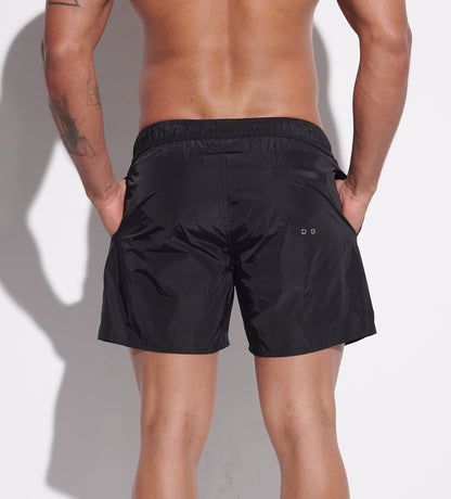 DESMIIT Men's Solid Basic Short‑Fit Swim Board Shorts, Breathable Summer Beach Gym Trunks B3348