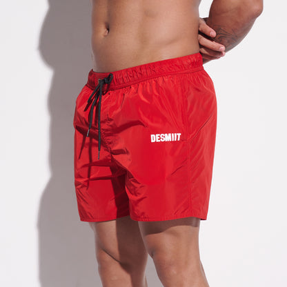DESMIIT Men's Solid Basic Short‑Fit Swim Board Shorts, Breathable Summer Beach Gym Trunks B3348