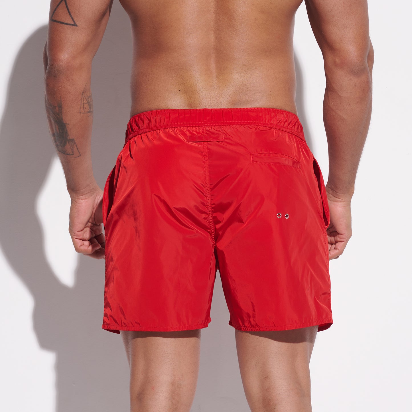 DESMIIT Men's Solid Basic Short‑Fit Swim Board Shorts, Breathable Summer Beach Gym Trunks B3348