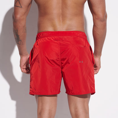 DESMIIT Men's Solid Basic Short‑Fit Swim Board Shorts, Breathable Summer Beach Gym Trunks B3348
