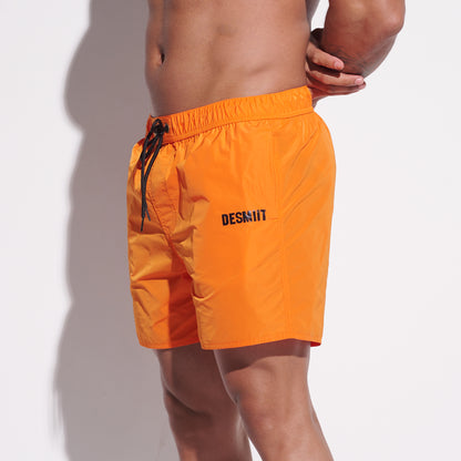 DESMIIT Men's Solid Basic Short‑Fit Swim Board Shorts, Breathable Summer Beach Gym Trunks B3348