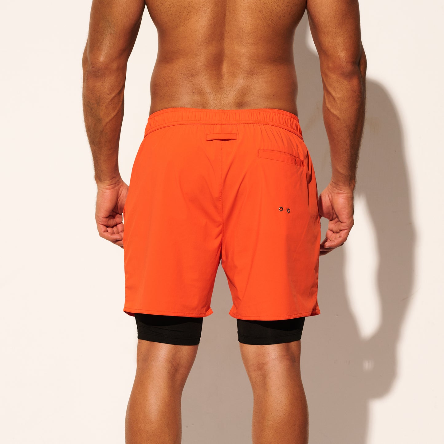 DESMIIT Men's uick‑Dry 4‑Way Stretch Multi‑Functional Swim Shorts with Tight Long Inner Lining for Daily Wear, Gym, Beach & Aerobics B3465