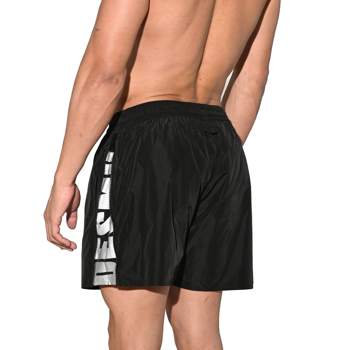 DESMIIT Men’s Short‑Cut Lightweight Quick‑Dry Drawstring Board Shorts with Zippered Pockets for Aerobics Beach Casual Outings B3571