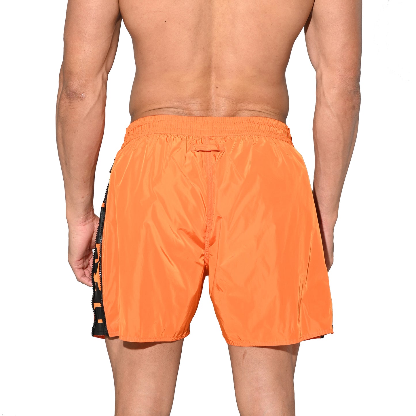 DESMIIT Men’s Short‑Cut Lightweight Quick‑Dry Drawstring Board Shorts with Zippered Pockets for Aerobics Beach Casual Outings B3571