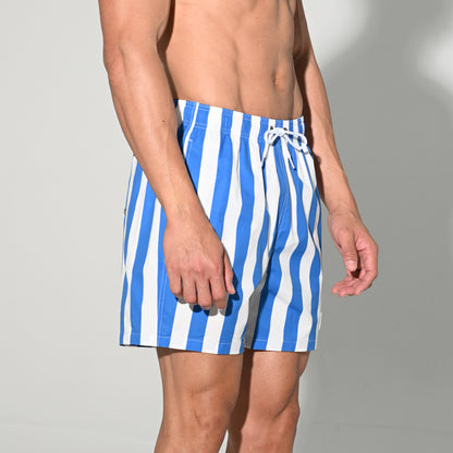 Fast Dry Men’s Drawstring Board Shorts Durable Beach Shorts Sports Swimwear with Pockets B3573