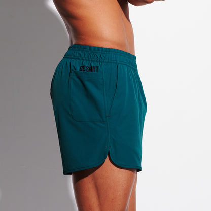 DESMIIT Men's Solid Color Board Shorts 4-Way Stretch Feather Light Quick Dry Shorts for Beach Gym and Aerobics B3682