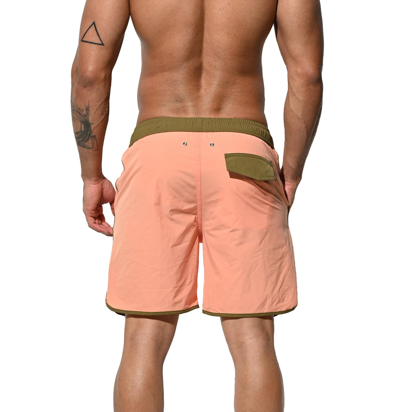 DESMIIT Men's loose Board shorts Elastic quick drying Vacation shorts Swimwear B4118