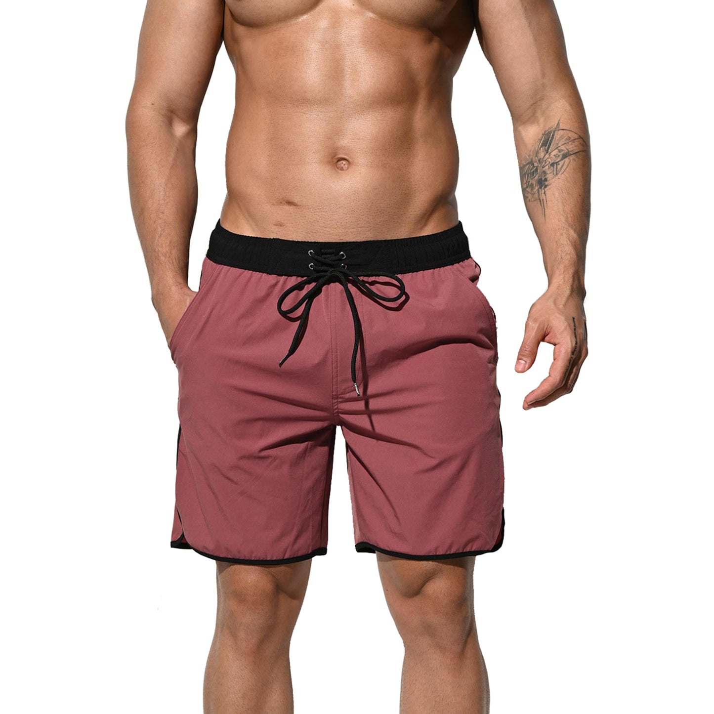 DESMIIT Men's loose Board shorts Elastic quick drying Vacation shorts Swimwear B4118