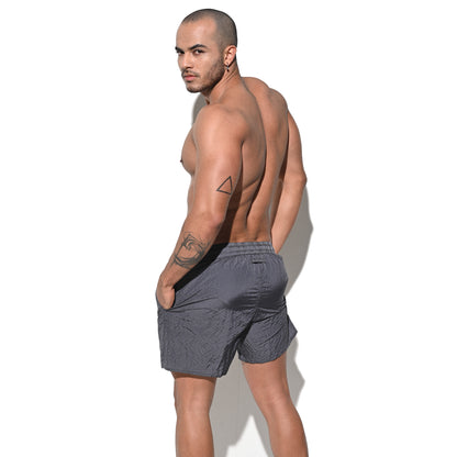 DESMIIT Men's Solid Color Ultra‑Thin Fast‑Dry Beach Shorts, Casual Summer Swim Trunks with Pockets B4236