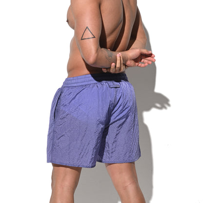 DESMIIT Men's Solid Color Ultra‑Thin Fast‑Dry Beach Shorts, Casual Summer Swim Trunks with Pockets B4236