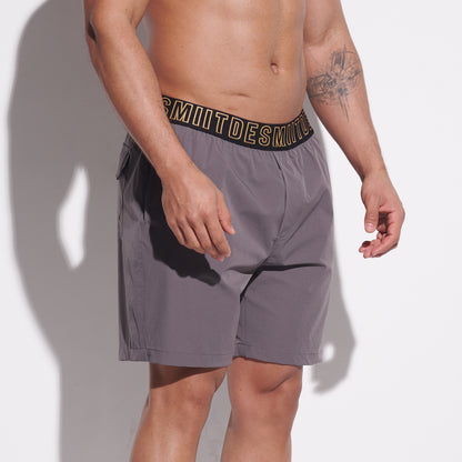 DESMIIT Men's Solid Ultra‑Short 4‑Way Stretch Quick‑Dry Board Shorts, Feather‑Light for Gym Beach Aerobics B4352