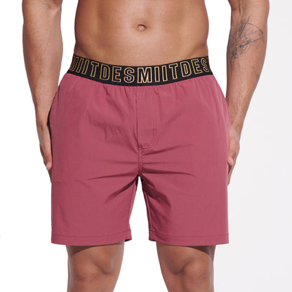 DESMIIT Men's Solid Ultra‑Short 4‑Way Stretch Quick‑Dry Board Shorts, Feather‑Light for Gym Beach Aerobics B4352