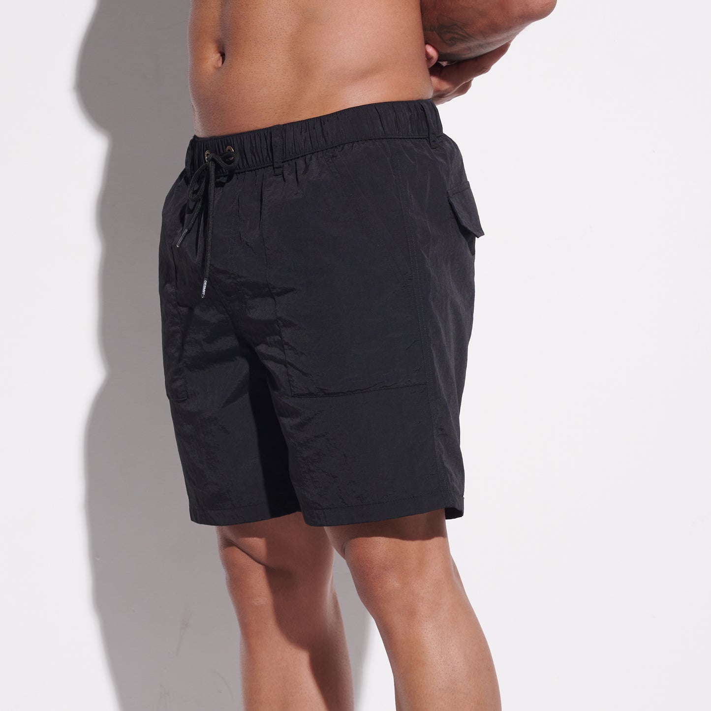 DESMIIT Men's Fashion Cargo‑Style Multi‑Pocket Swim Board Shorts, Quick‑Dry Breathable Summer Beach Trunks B4353