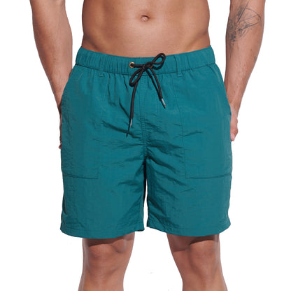 DESMIIT Men's Fashion Cargo‑Style Multi‑Pocket Swim Board Shorts, Quick‑Dry Breathable Summer Beach Trunks B4353