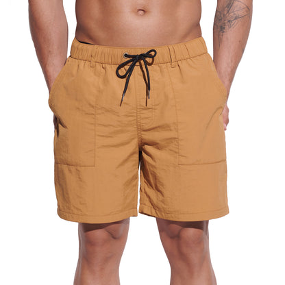 DESMIIT Men's Fashion Cargo‑Style Multi‑Pocket Swim Board Shorts, Quick‑Dry Breathable Summer Beach Trunks B4353