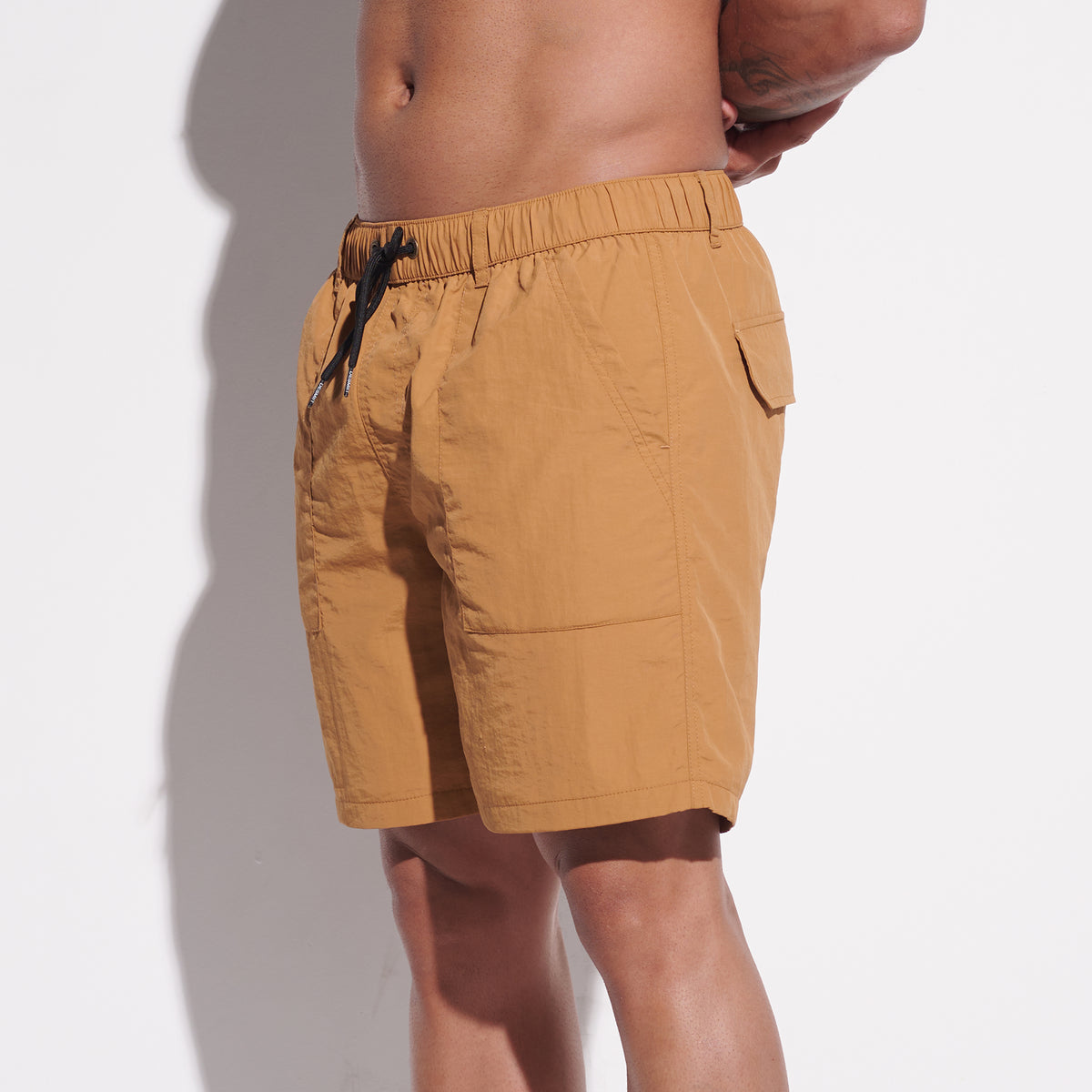 DESMIIT Men's Fashion Cargo‑Style Multi‑Pocket Swim Board Shorts, Quick‑Dry Breathable Summer Beach Trunks B4353