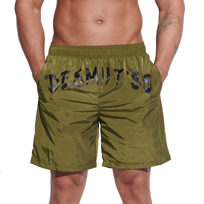 DESMIIT Men's Fashion Cargo‑Style Printed Swim Board Shorts, Quick‑Dry Breathable Beach Trunks B4354