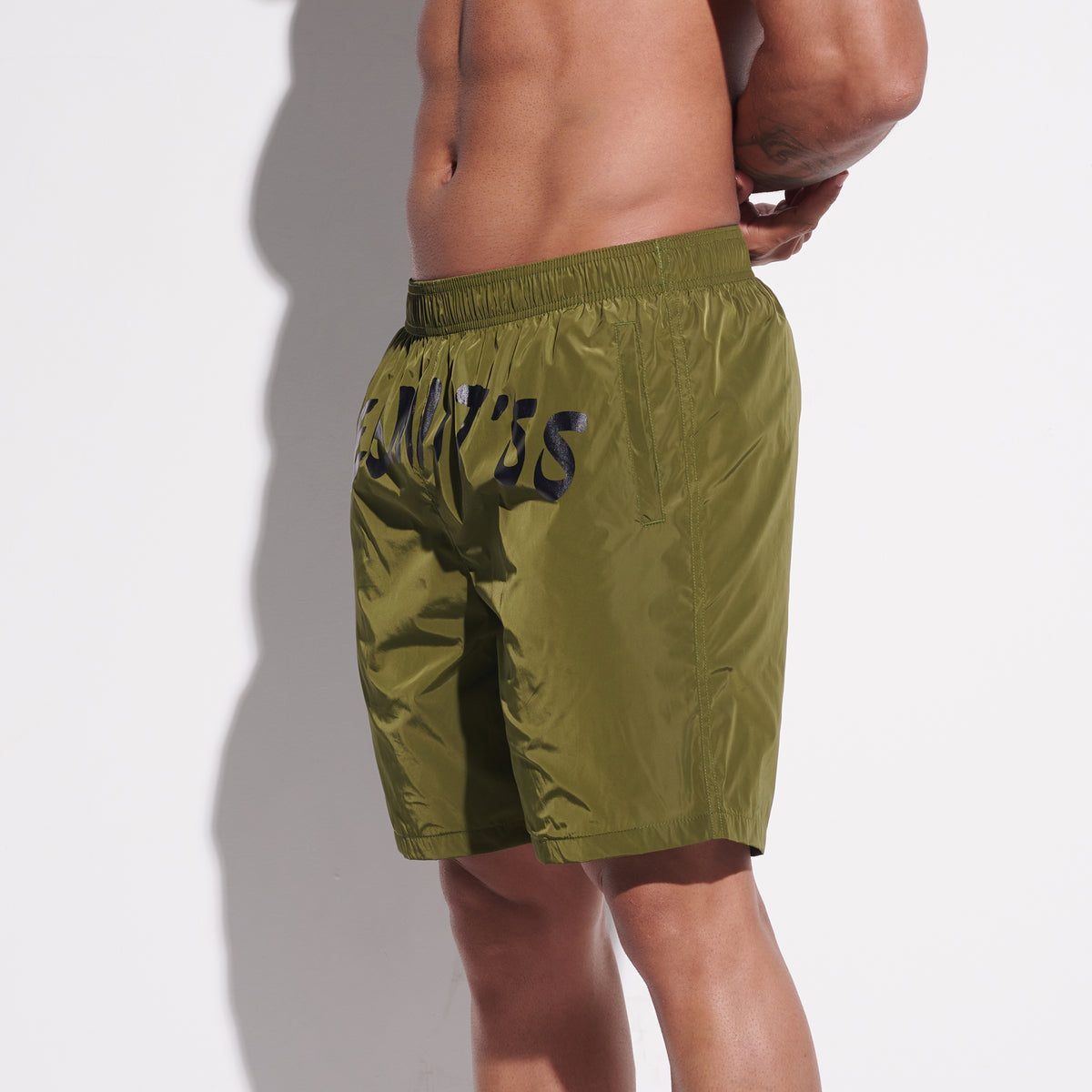 DESMIIT Men's Fashion Cargo‑Style Printed Swim Board Shorts, Quick‑Dry Breathable Beach Trunks B4354