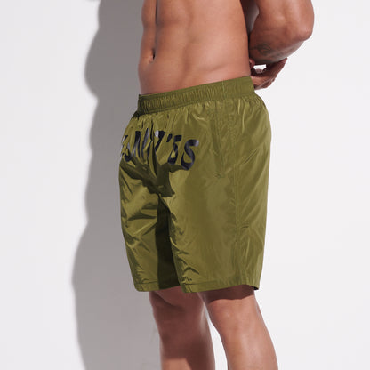 DESMIIT Men's Fashion Cargo‑Style Printed Swim Board Shorts, Quick‑Dry Breathable Beach Trunks B4354