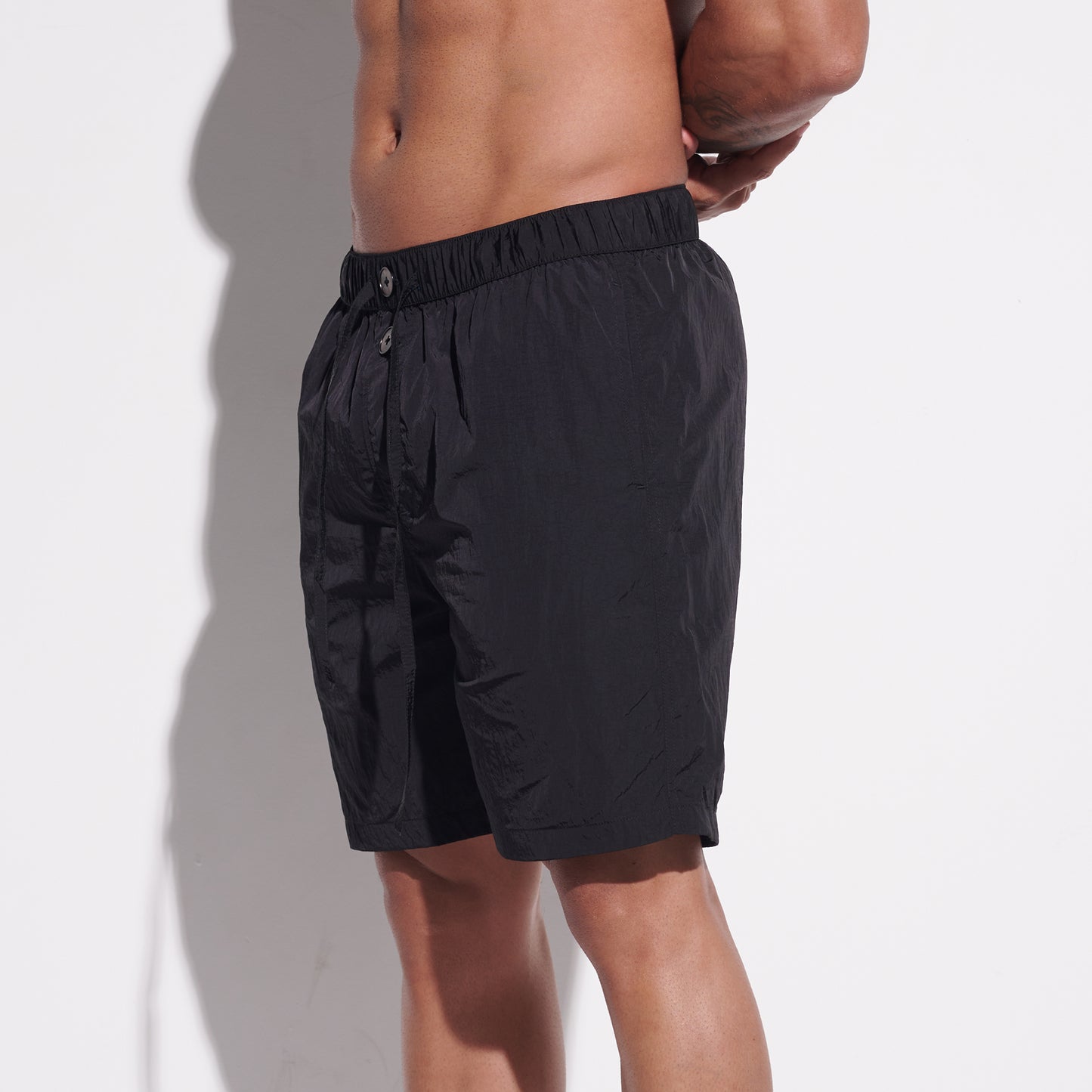DESMIIT Men's Fashion Quick dry Thin Shiny‑Fabric Swim Board Shorts Quick‑Dry Breathable Beach shorts B4356