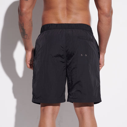 DESMIIT Men's Fashion Quick dry Thin Shiny‑Fabric Swim Board Shorts Quick‑Dry Breathable Beach shorts B4356