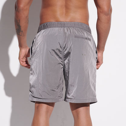 DESMIIT Men's Fashion Quick dry Thin Shiny‑Fabric Swim Board Shorts Quick‑Dry Breathable Beach shorts B4356