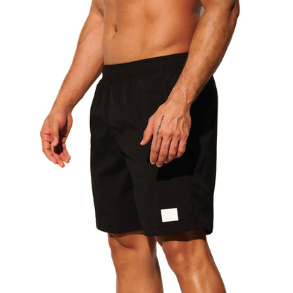 DESMIIT Men's Short‑Cut Breathable Quick‑Dry Drawstring Board Shorts with Pockets, Summer Beach Swim Trunks for Aerobics Casual Daily Wear B4562