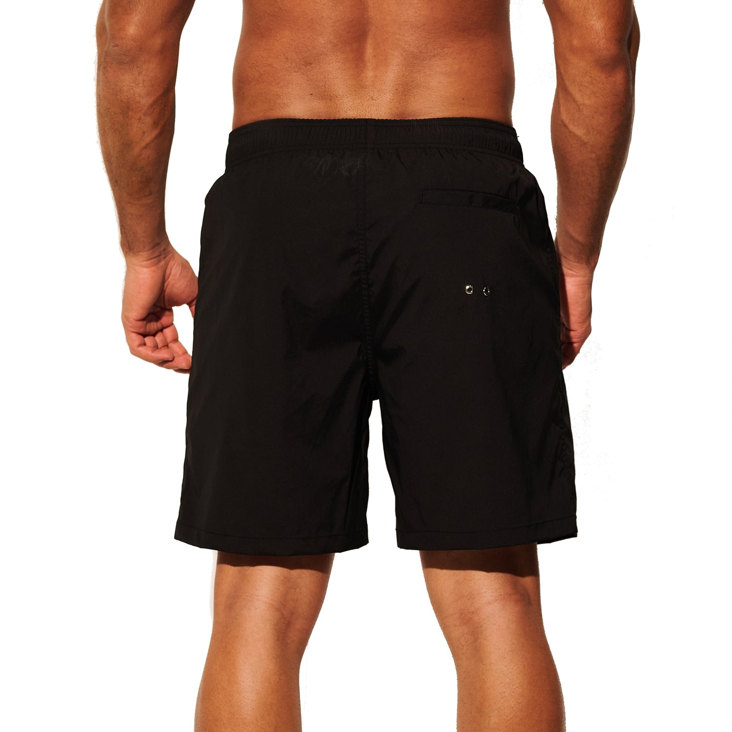 DESMIIT Men's Short‑Cut Breathable Quick‑Dry Drawstring Board Shorts with Pockets, Summer Beach Swim Trunks for Aerobics Casual Daily Wear B4562