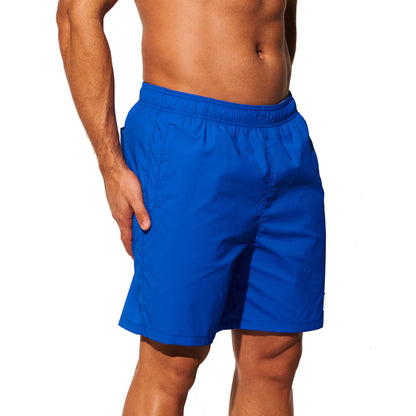 DESMIIT Men's Short‑Cut Breathable Quick‑Dry Drawstring Board Shorts with Pockets, Summer Beach Swim Trunks for Aerobics Casual Daily Wear B4562