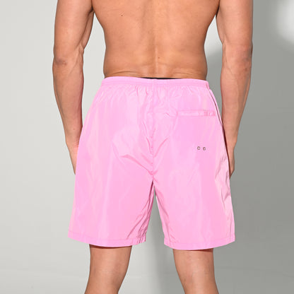 DESMIIT Men's Vibrant Solid Color Beach Shorts | Fast-Dry Casual Summer Swim Trunks with Pockets B4572