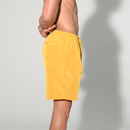 DESMIIT Men's Vibrant Solid Color Beach Shorts | Fast-Dry Casual Summer Swim Trunks with Pockets B4572