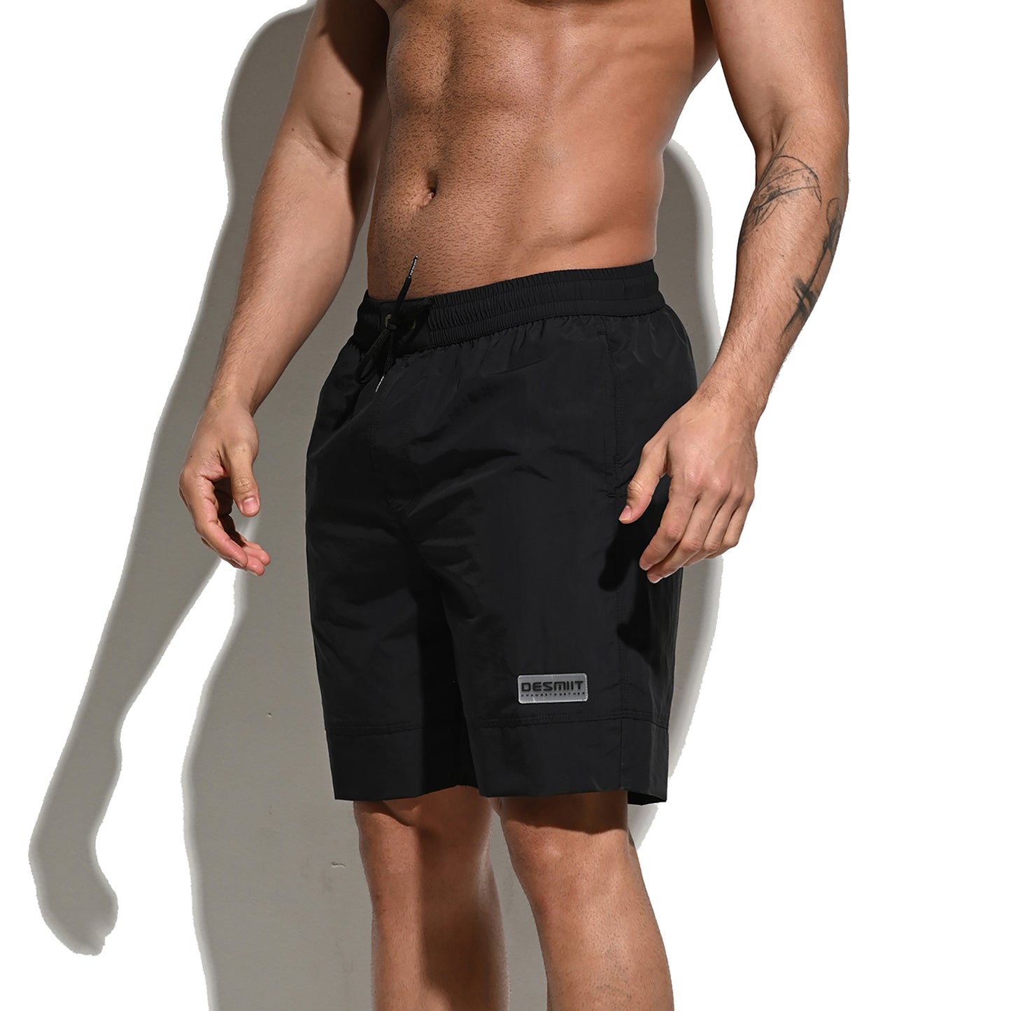 DESMIIT Men's Loose Board Shorts Quick Dry Sports Gym Shorts Relax Trunks Swimming B5115