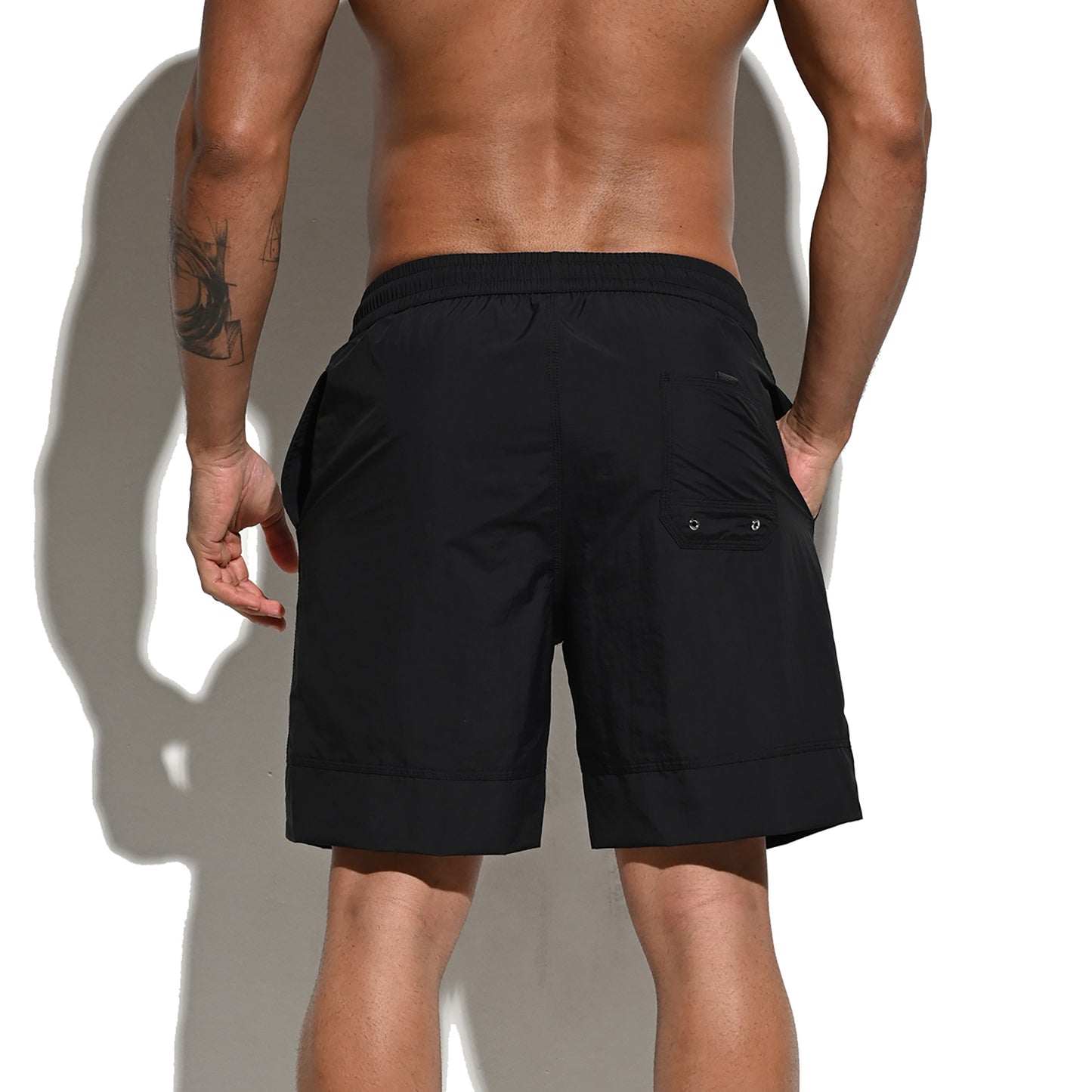 DESMIIT Men's Loose Board Shorts Quick Dry Sports Gym Shorts Relax Trunks Swimming B5115