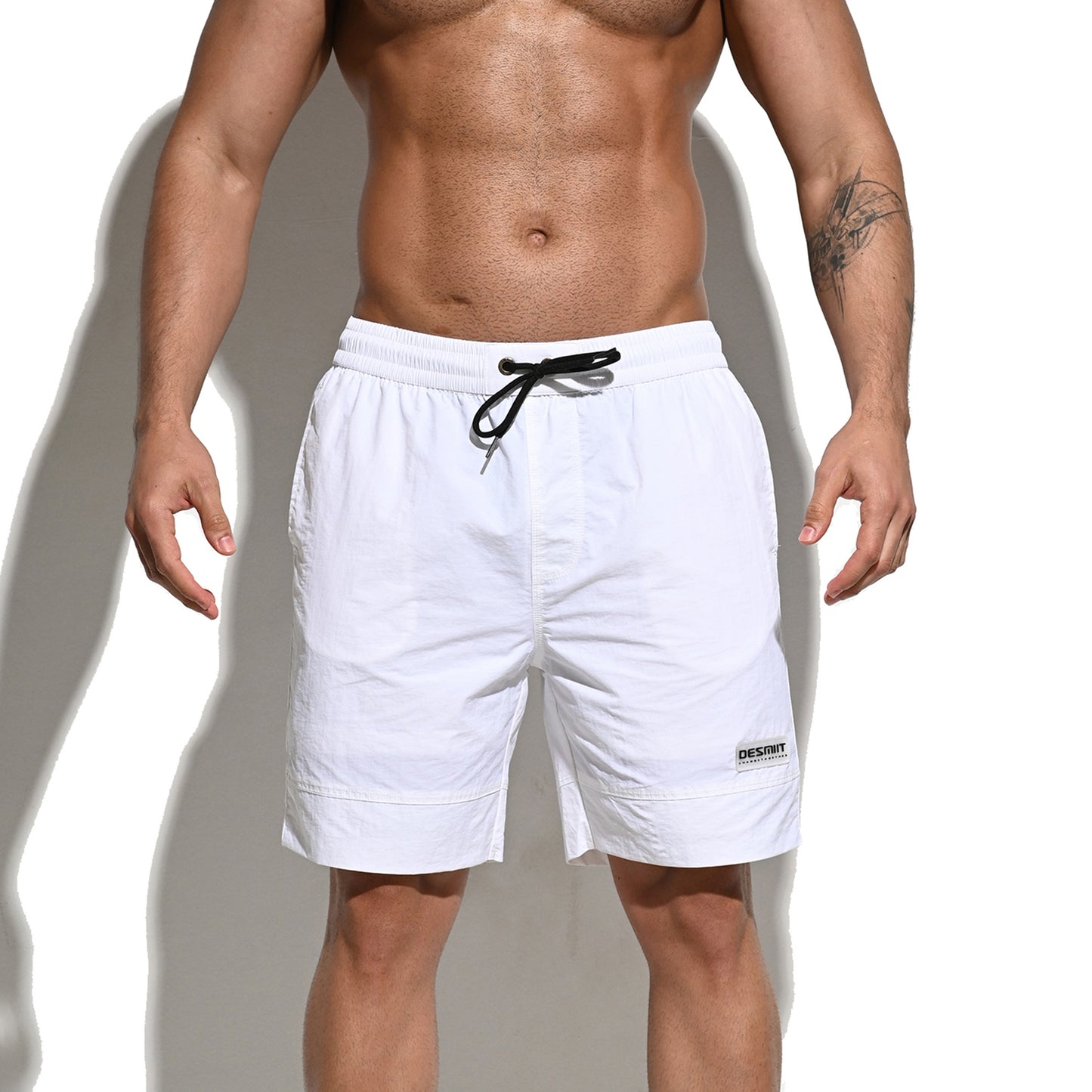 DESMIIT Men's Loose Board Shorts Quick Dry Sports Gym Shorts Relax Trunks Swimming B5115