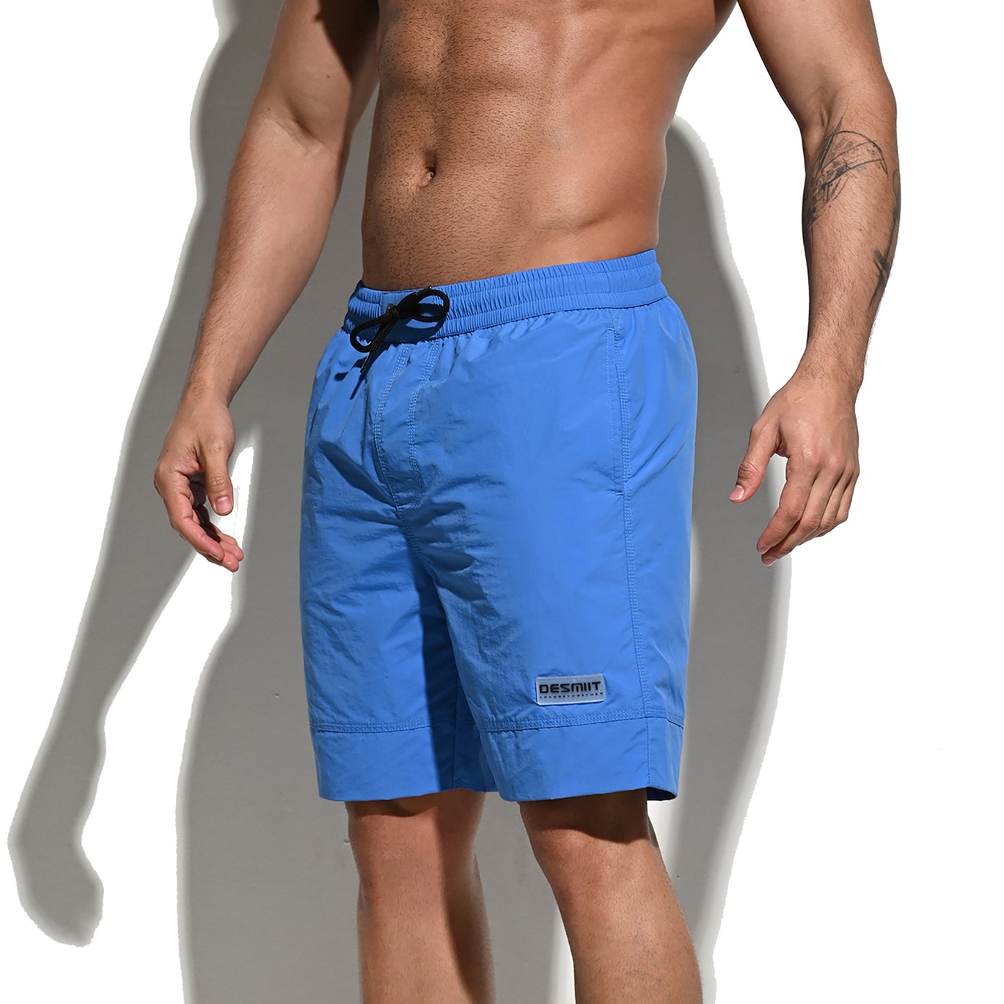 DESMIIT Men's Loose Board Shorts Quick Dry Sports Gym Shorts Relax Trunks Swimming B5115