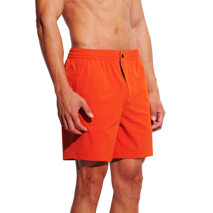 DESMIIT Men's Middle Solid Board Shorts 4-Way Stretch Light Quick Dry Shorts for Beach Gym and Aerobics B5699