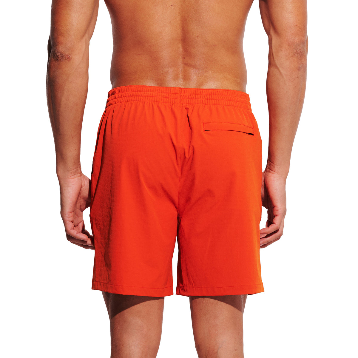 DESMIIT Men's Middle Solid Board Shorts 4-Way Stretch Light Quick Dry Shorts for Beach Gym and Aerobics B5699