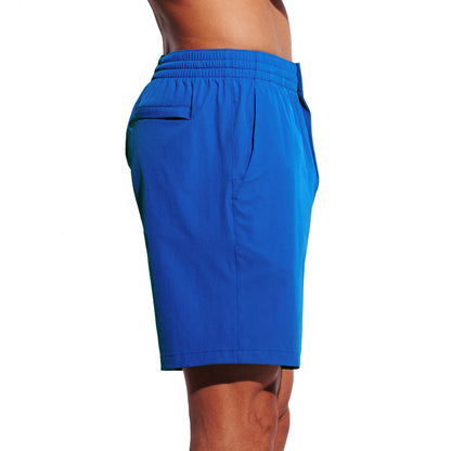 DESMIIT Men's Middle Solid Board Shorts 4-Way Stretch Light Quick Dry Shorts for Beach Gym and Aerobics B5699
