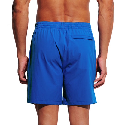 DESMIIT Men's Middle Solid Board Shorts 4-Way Stretch Light Quick Dry Shorts for Beach Gym and Aerobics B5699