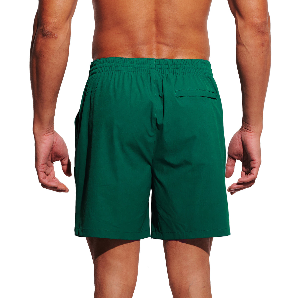 DESMIIT Men's Middle Solid Board Shorts 4-Way Stretch Light Quick Dry Shorts for Beach Gym and Aerobics B5699