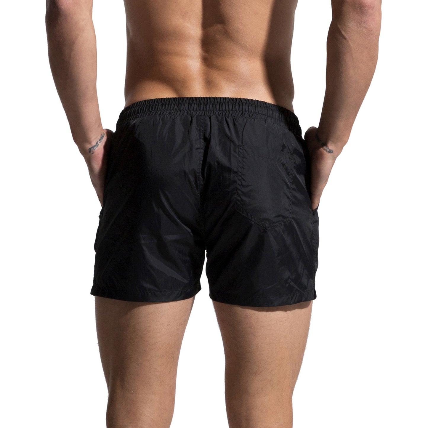 DESMIIT Men's Pocket Label Board Shorts Short Fashion Fitness Shorts S609