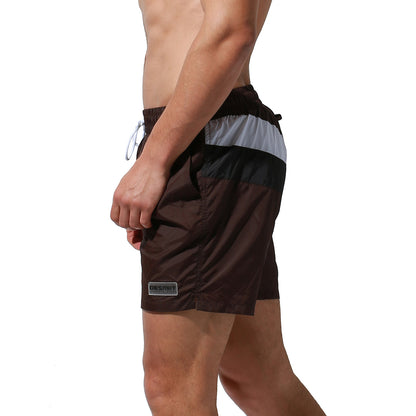 DESMIIT Men's Quick drying Beach shorts loose swimming trunks color matching Board shorts S7937