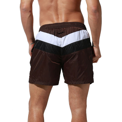 DESMIIT Men's Quick drying Beach shorts loose swimming trunks color matching Board shorts S7937