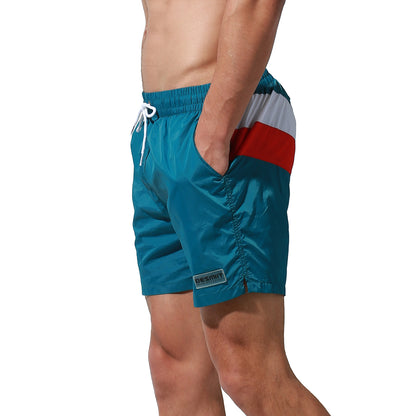 DESMIIT Men's Quick drying Beach shorts loose swimming trunks color matching Board shorts S7937