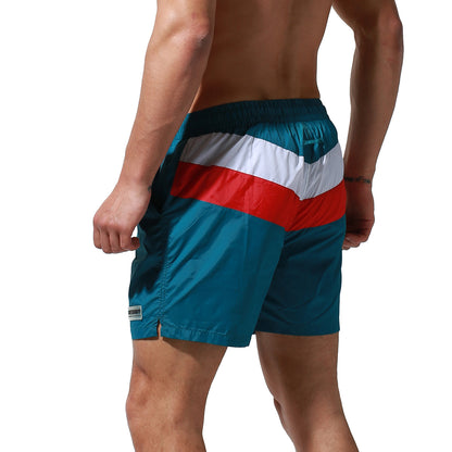 DESMIIT Men's Quick drying Beach shorts loose swimming trunks color matching Board shorts S7937